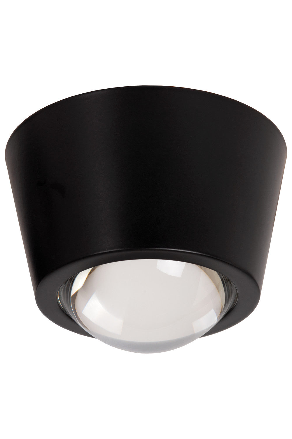 Plafonnier Rigon noir, verre