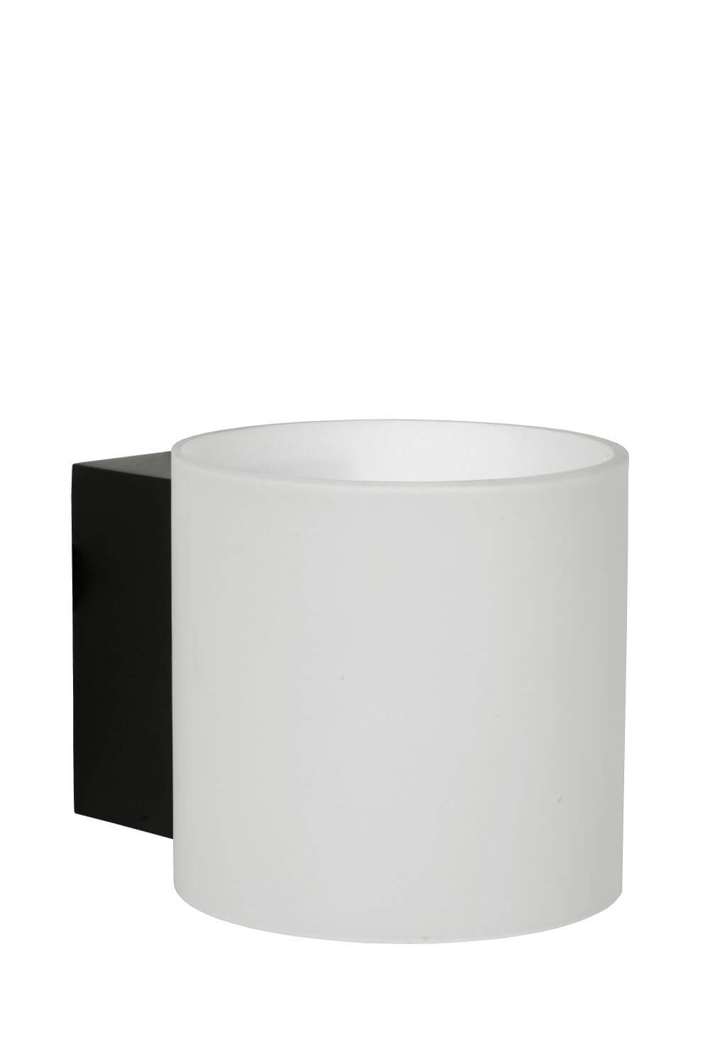Applique murale Jelte noire et opale, verre