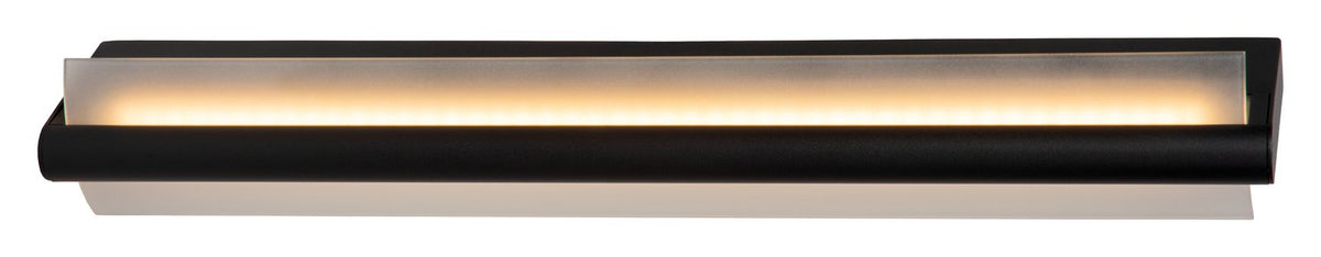 Produit de face allumé, barre noire et diffuseur en verre opale