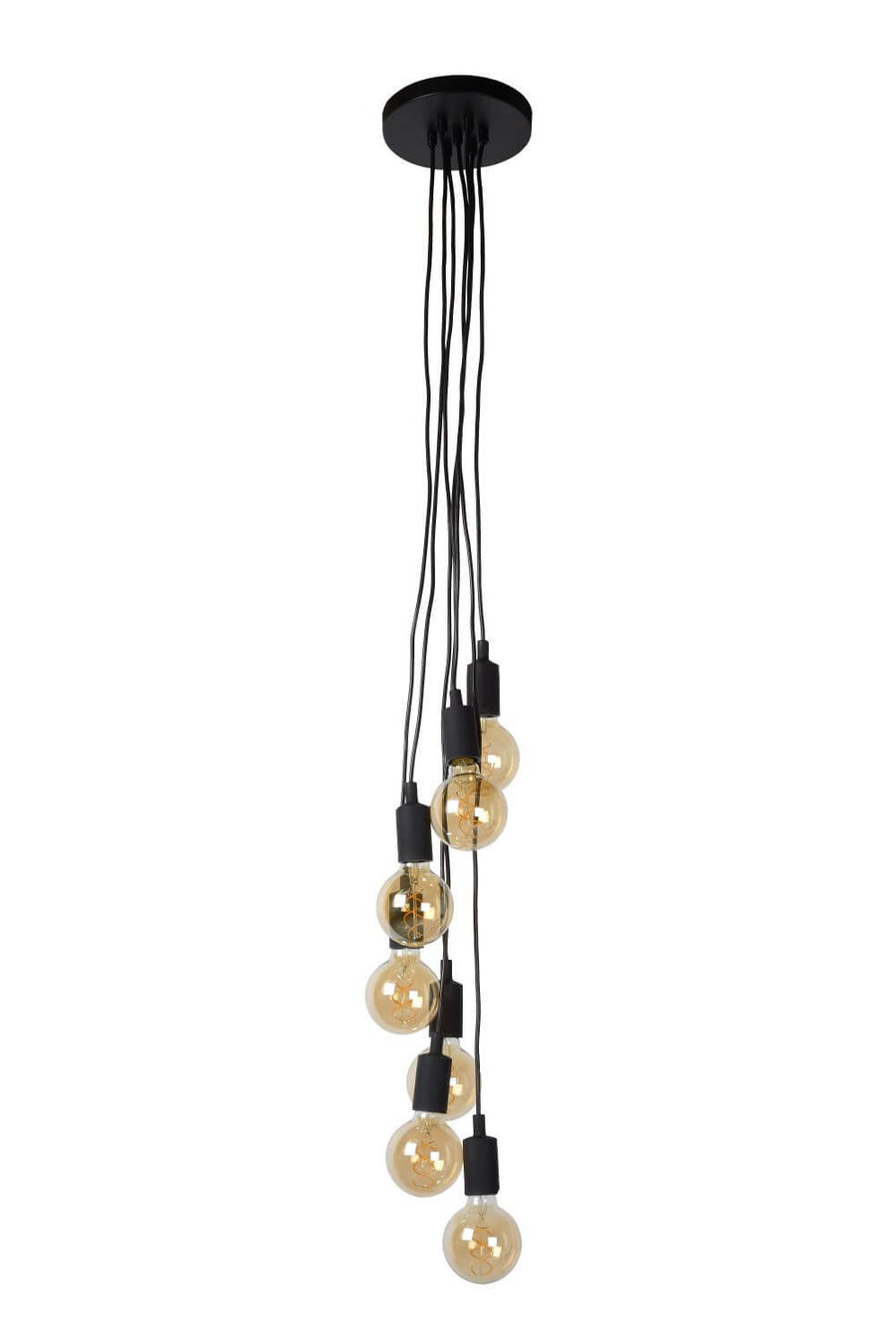 Suspension FIX 7 lumières noire