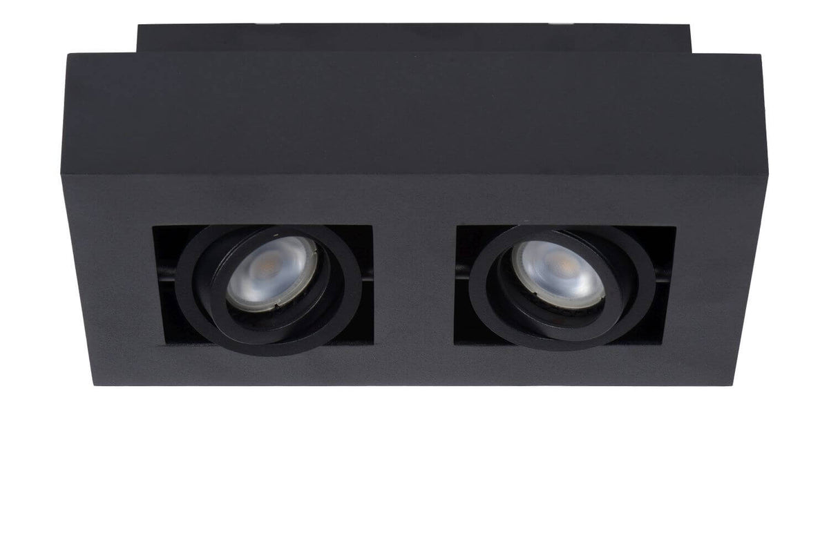 Plafonnier Xirax 2 lumières noir