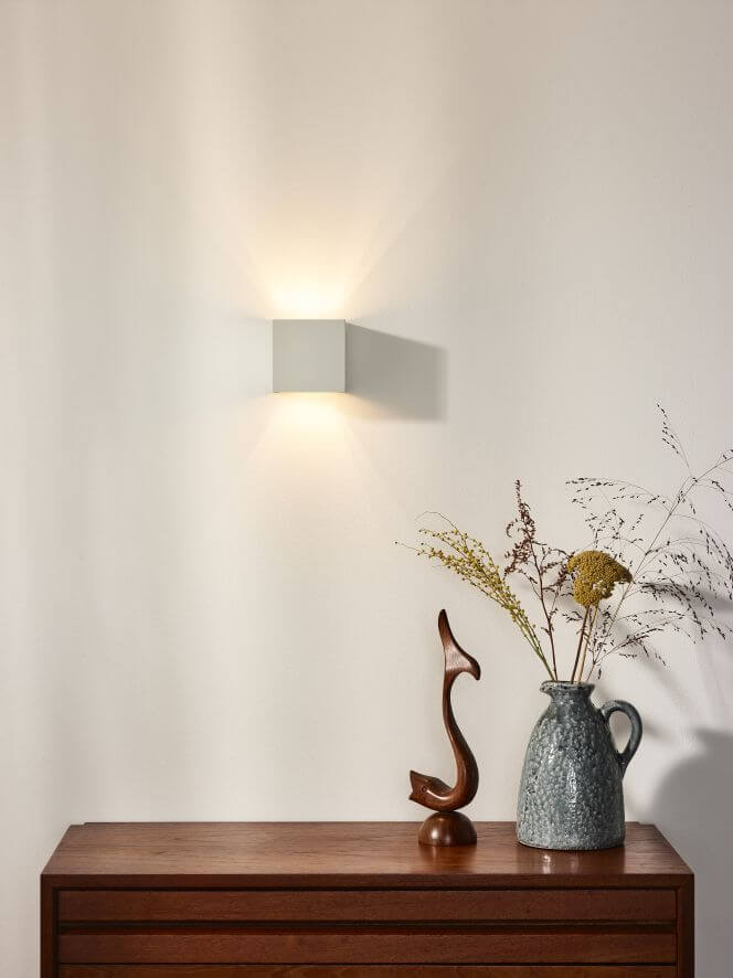 Applique murale XIO blanche, H 9,7 cm