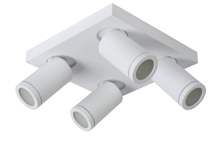 Produit éteint sur fond blanc, montrant la base carrée et les cylindres