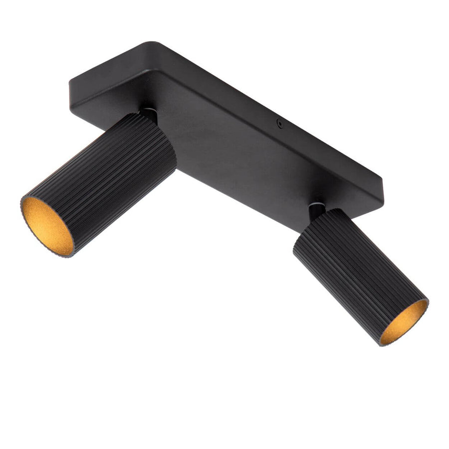 Plafonnier Clubs 2 lumières noir