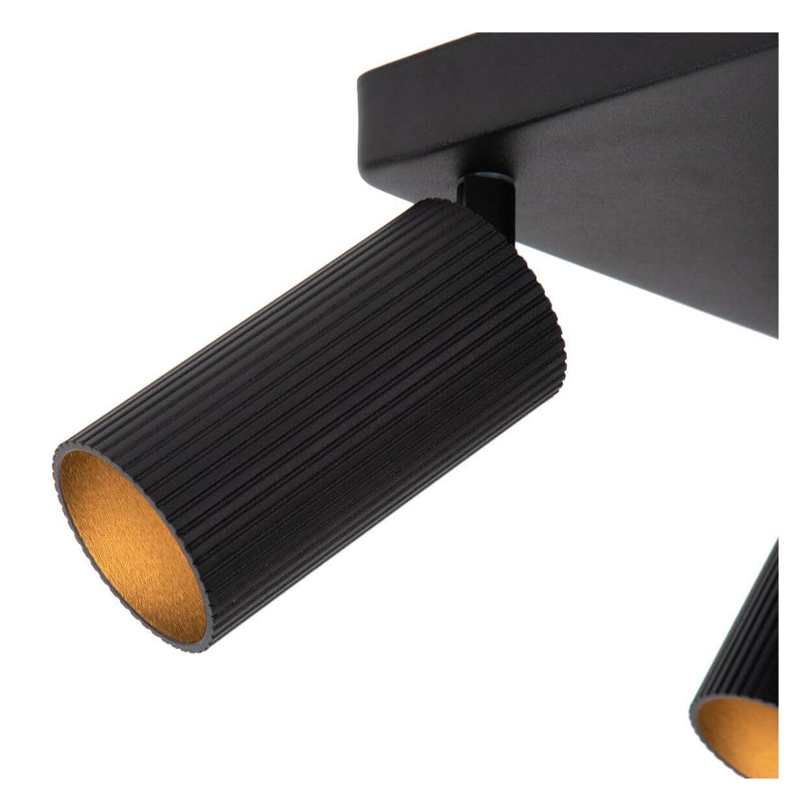 Plafonnier Clubs 4 lumières noir