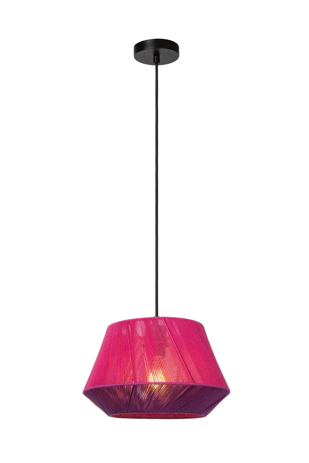 Suspension Jessica rose et noire, coton