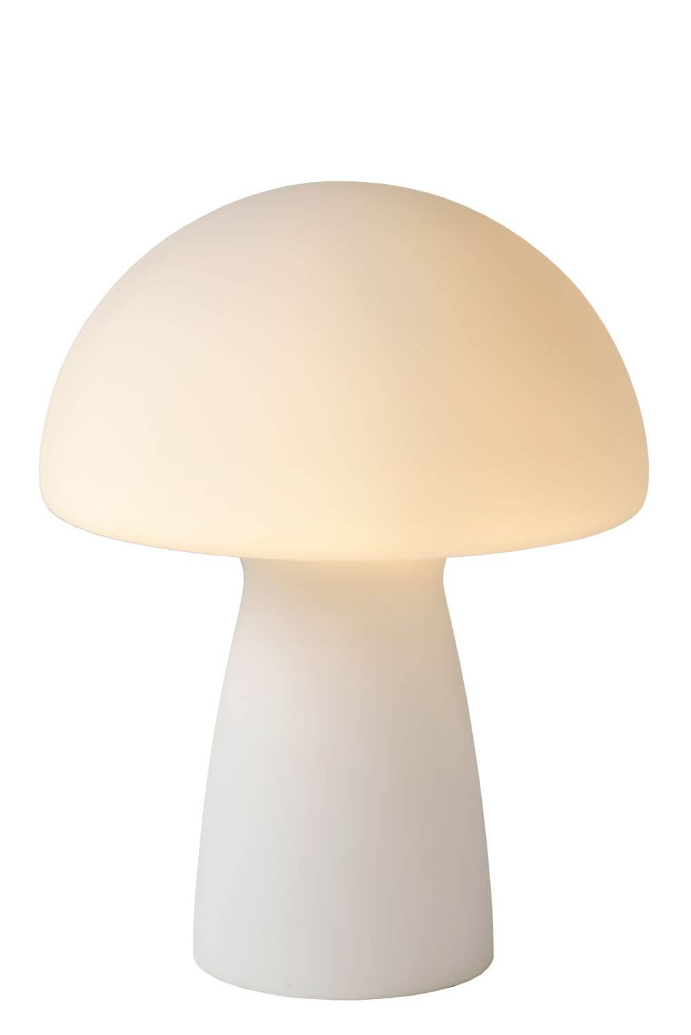 Lampe à poser Fungo opale, verre