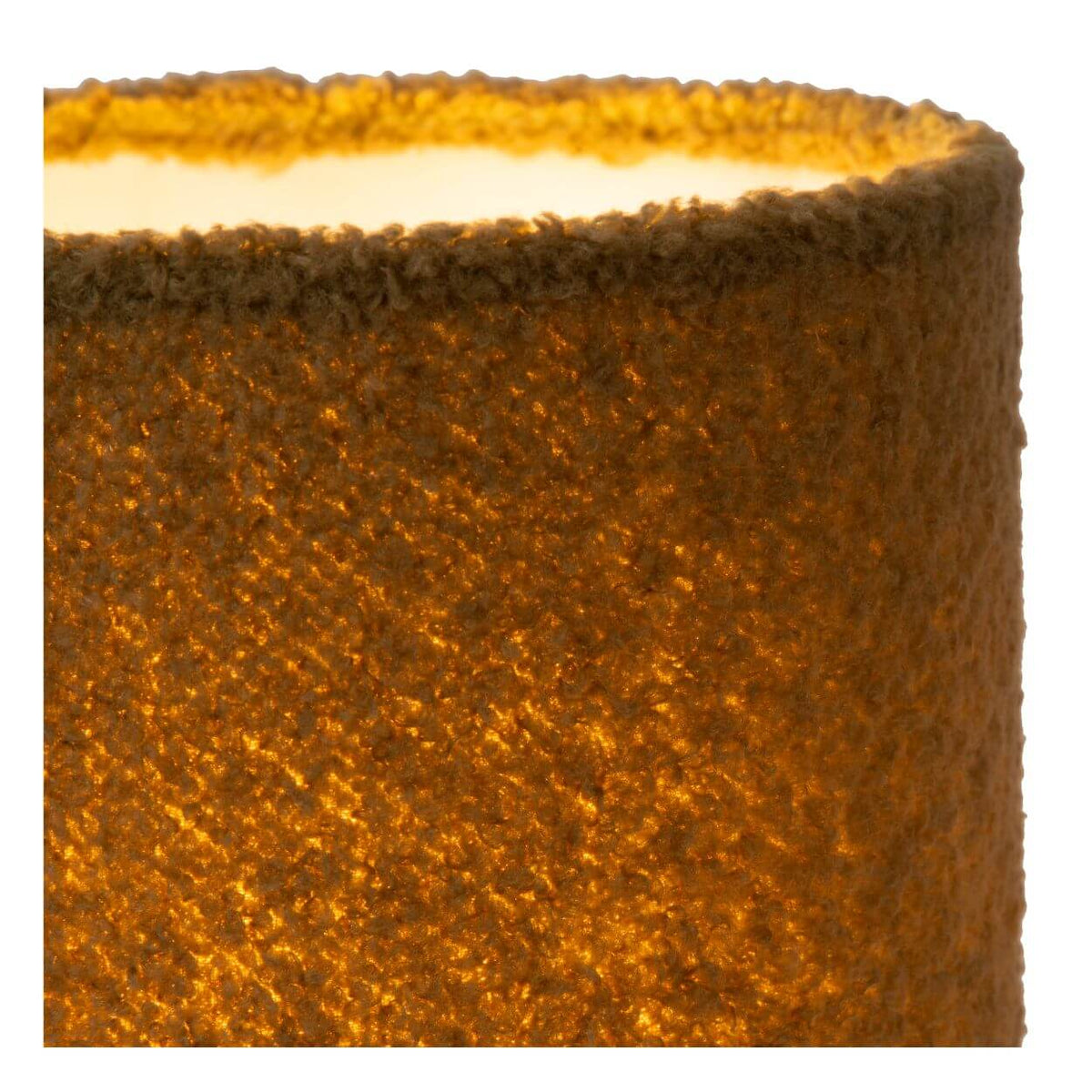 Lampe à poser Woolly verte et noire, coton