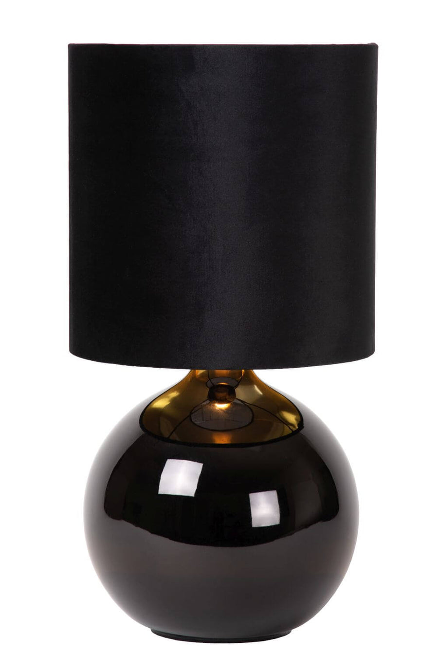 Produit entier sur fond blanc, mettant en valeur le socle rond et luisant