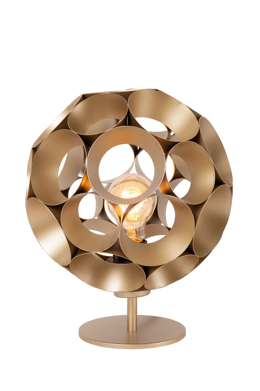 Lampe à poser Hannelore dorée mat et noire