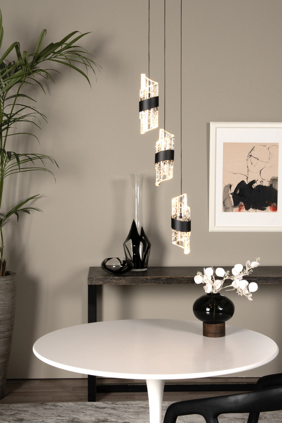 Suspension Kligande noire, H 70 cm (13496/21/30)