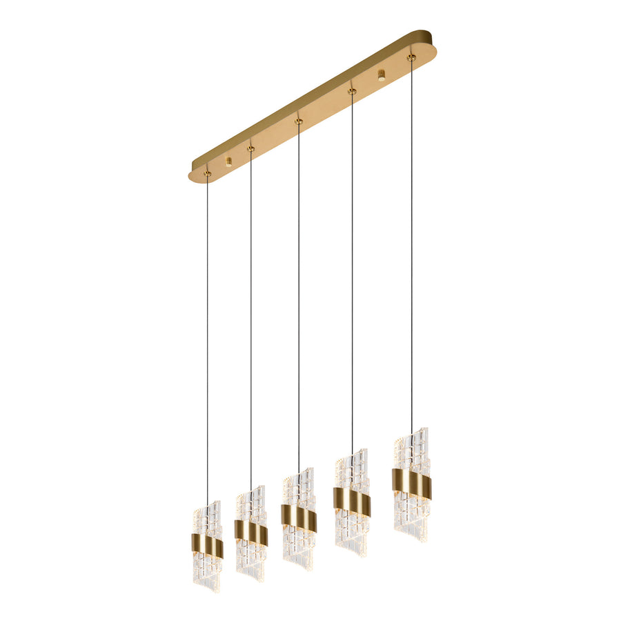 Suspension Kligande dorée, L 84 cm
