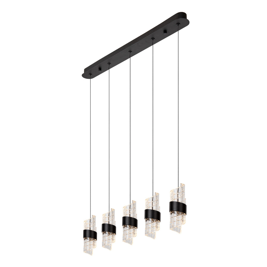Suspension Kligande noire, L 84 cm