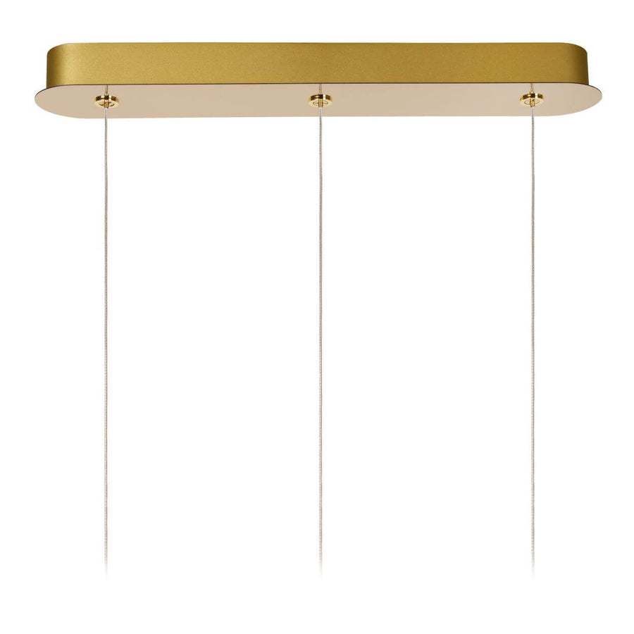 Suspension Cintra transparente et dorée mat, H 50 cm (13499/12/60)