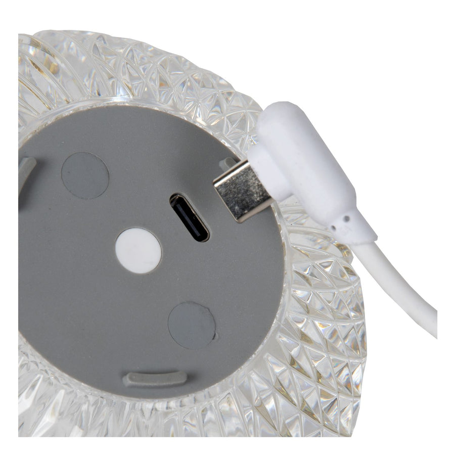 Lampe à poser Cintra transparente et dorée mat, Ø 11 cm (13599/02/60)