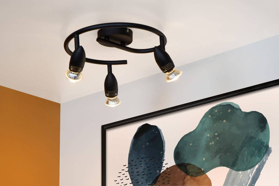 Plafonnier Caro 3 lumières noir