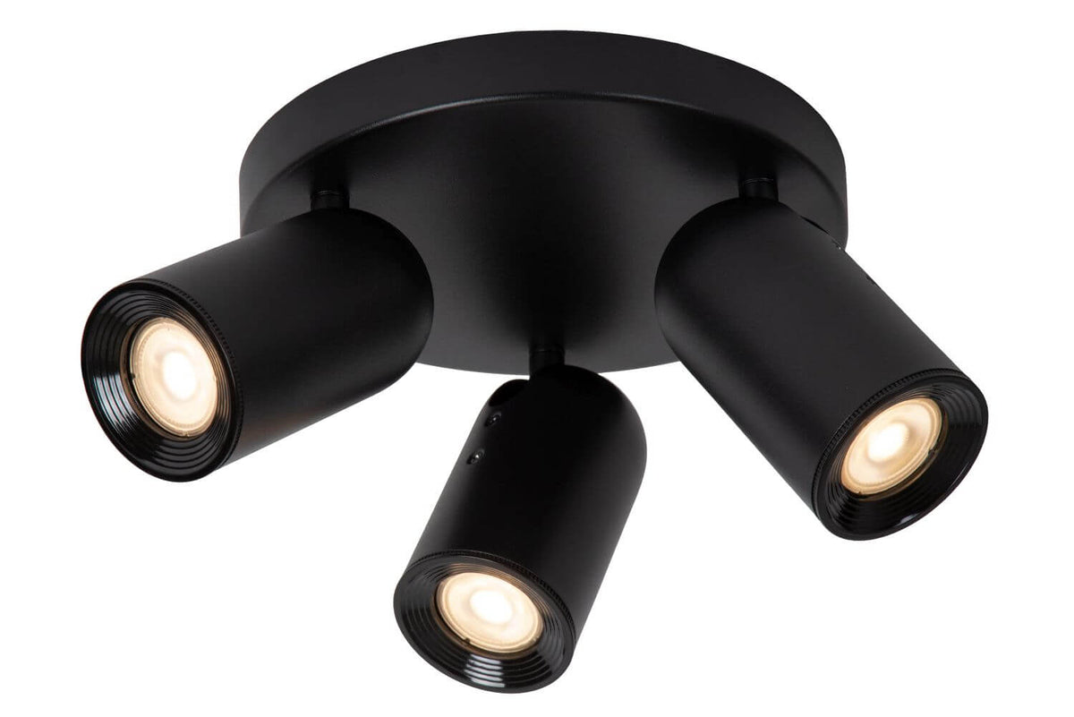 Plafonnier Punch 3 lumières noir