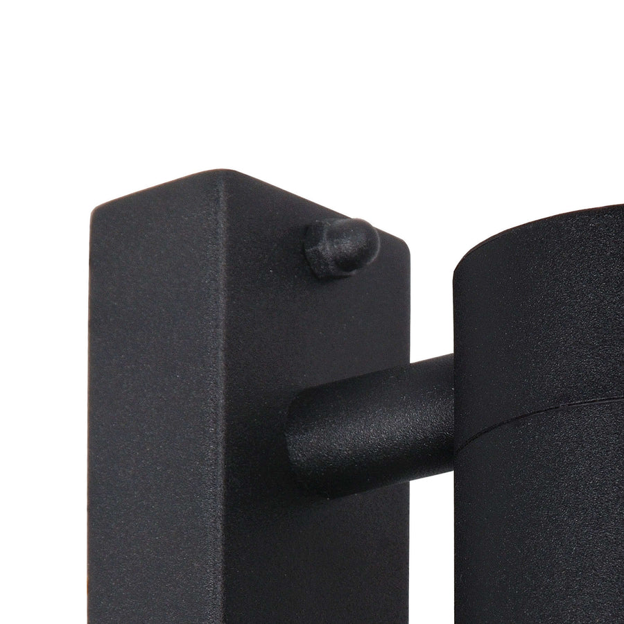 Applique extérieure Arne noire, L 12 cm