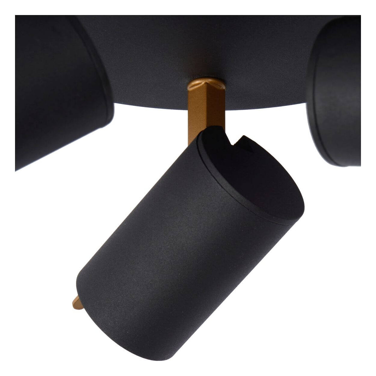 Plafonnier Grony 3 lumières noir et doré mat