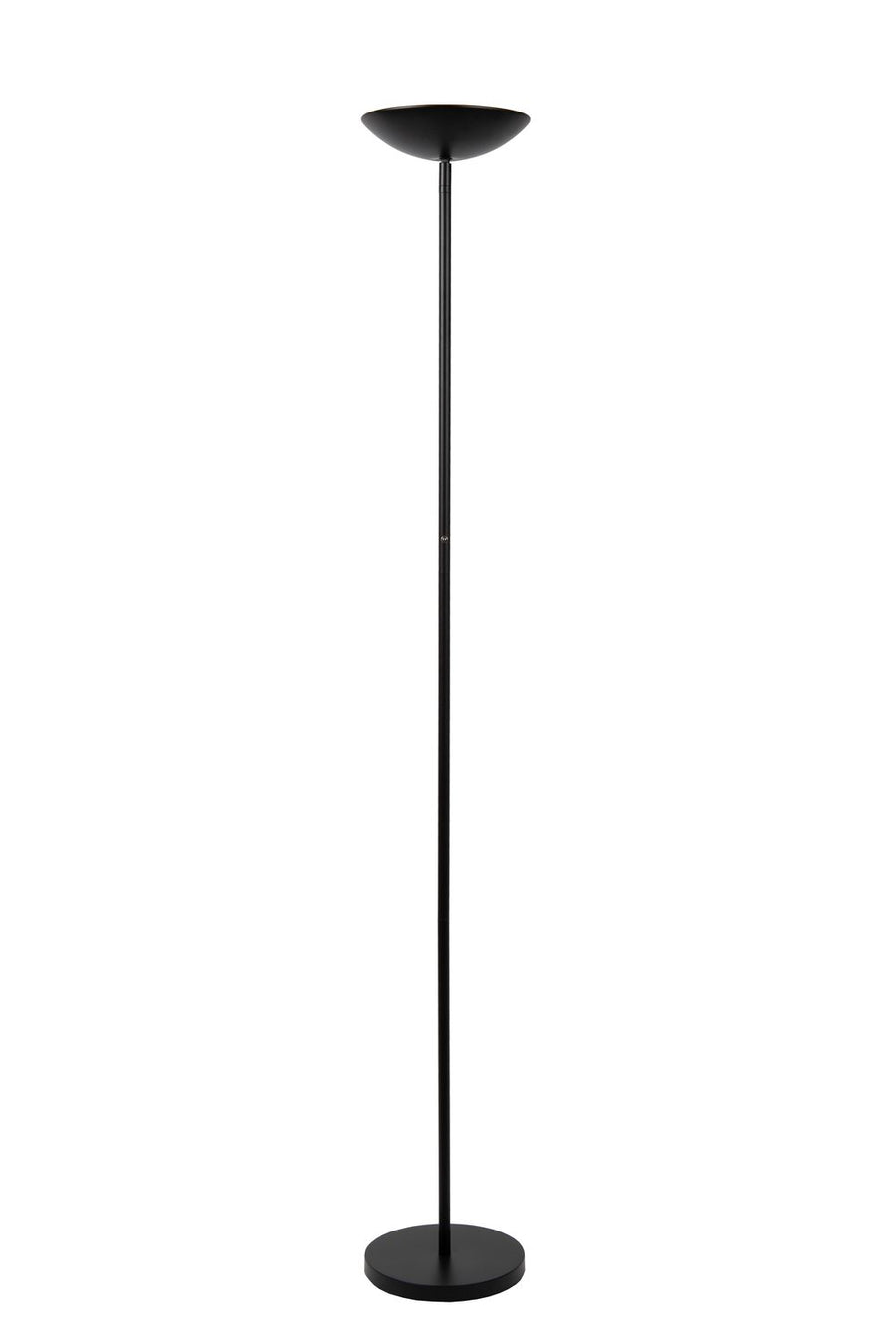 Profil du lampadaire entièrement noir, silhouette droite et épurée