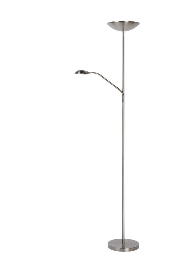 Second angle du lampadaire seul, montrant le bras orientable et le réflecteur supérieur.