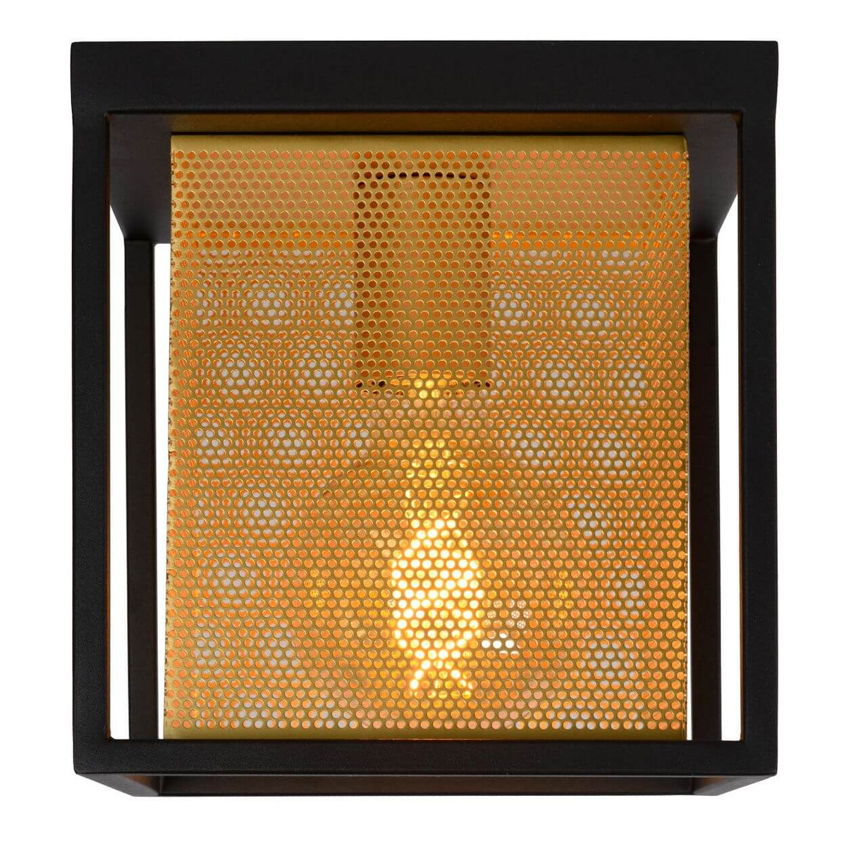 Plafonnier Sansa noir et doré mat