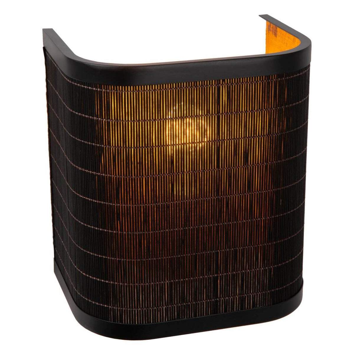 Applique murale Tagalog noire et bois clair, H 20 cm