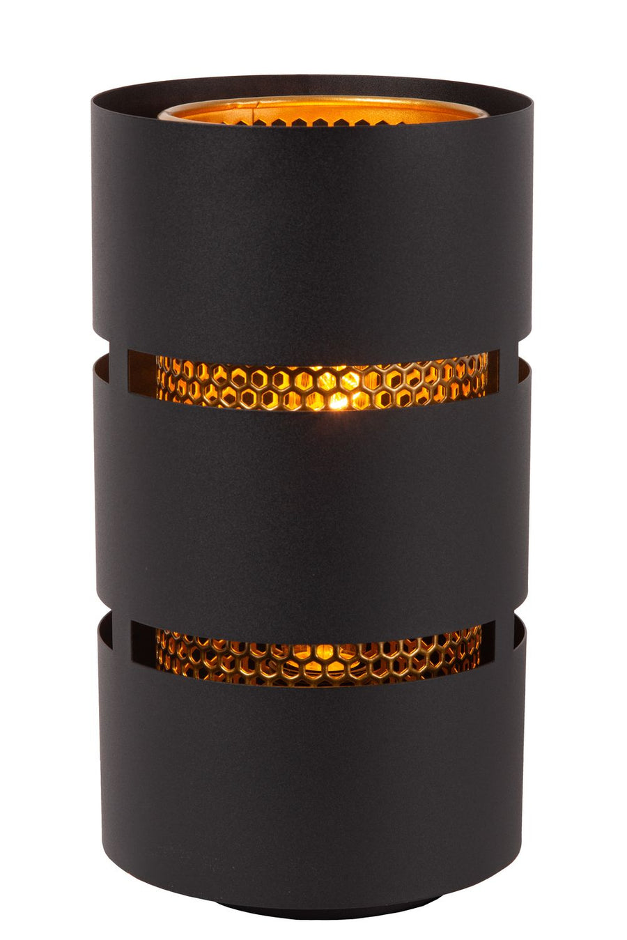 Lampe à poser Rosas noire et dorée mat