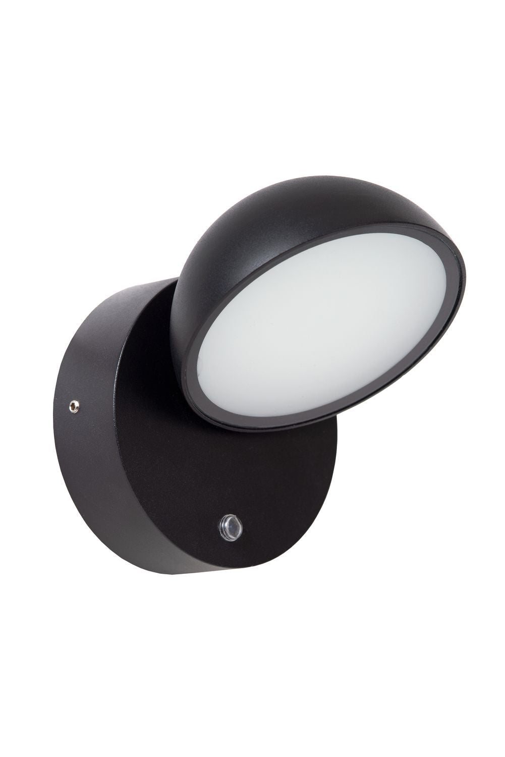 Même applique avec diffuseur blanc éteint, montrant la finition noire mate.
