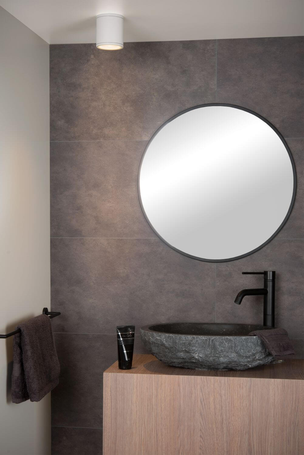 Plafonnier Aven blanc, H 10 cm
