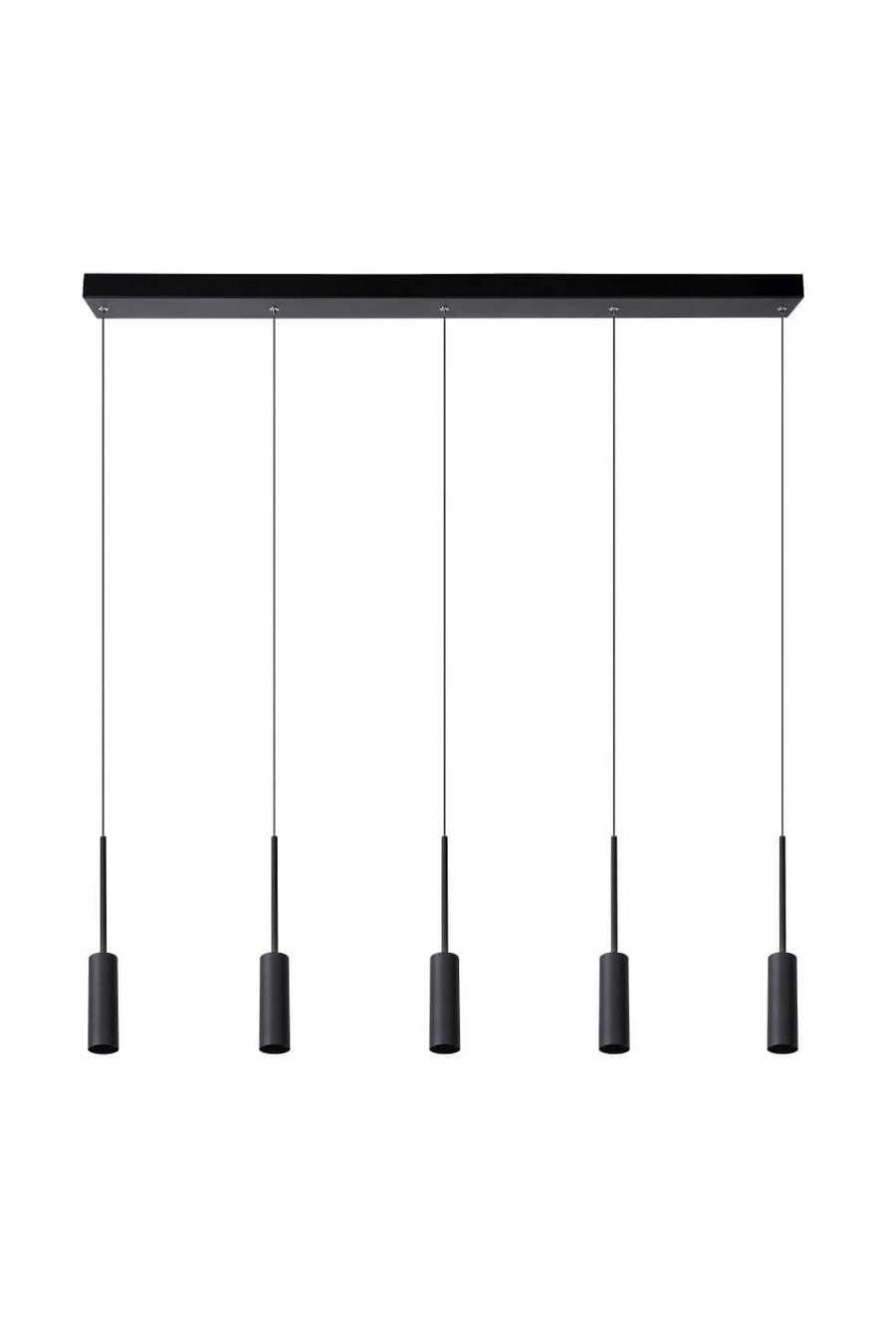 Suspension Tubule noire, L 101 cm