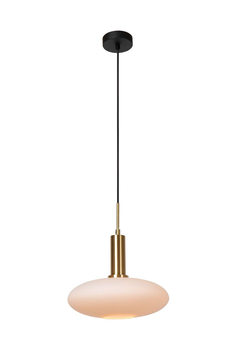 Suspension Singala dorée mat et opale, verre