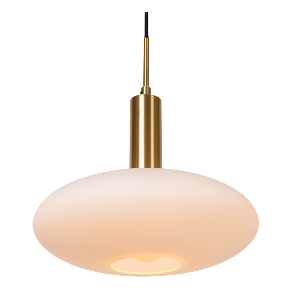 Suspension Singala dorée mat et opale, verre