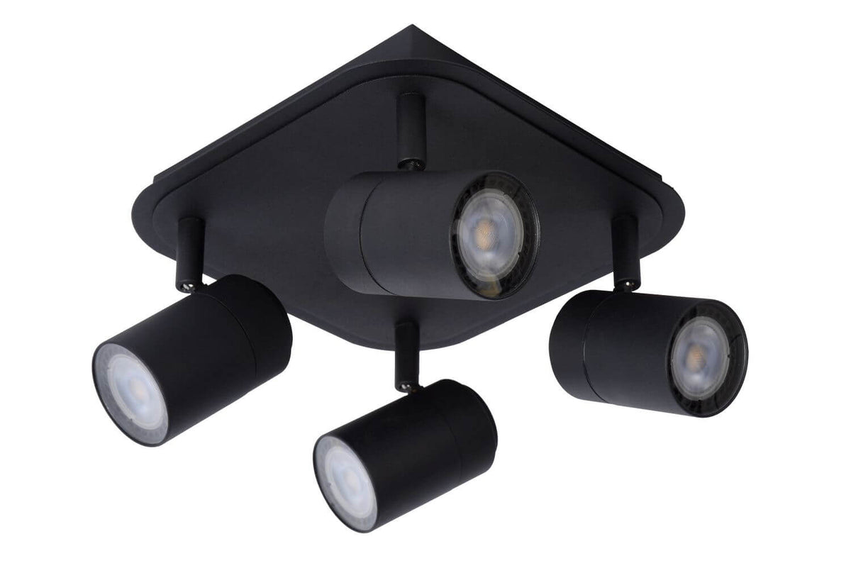Plafonnier Lennert 4 lumières noir