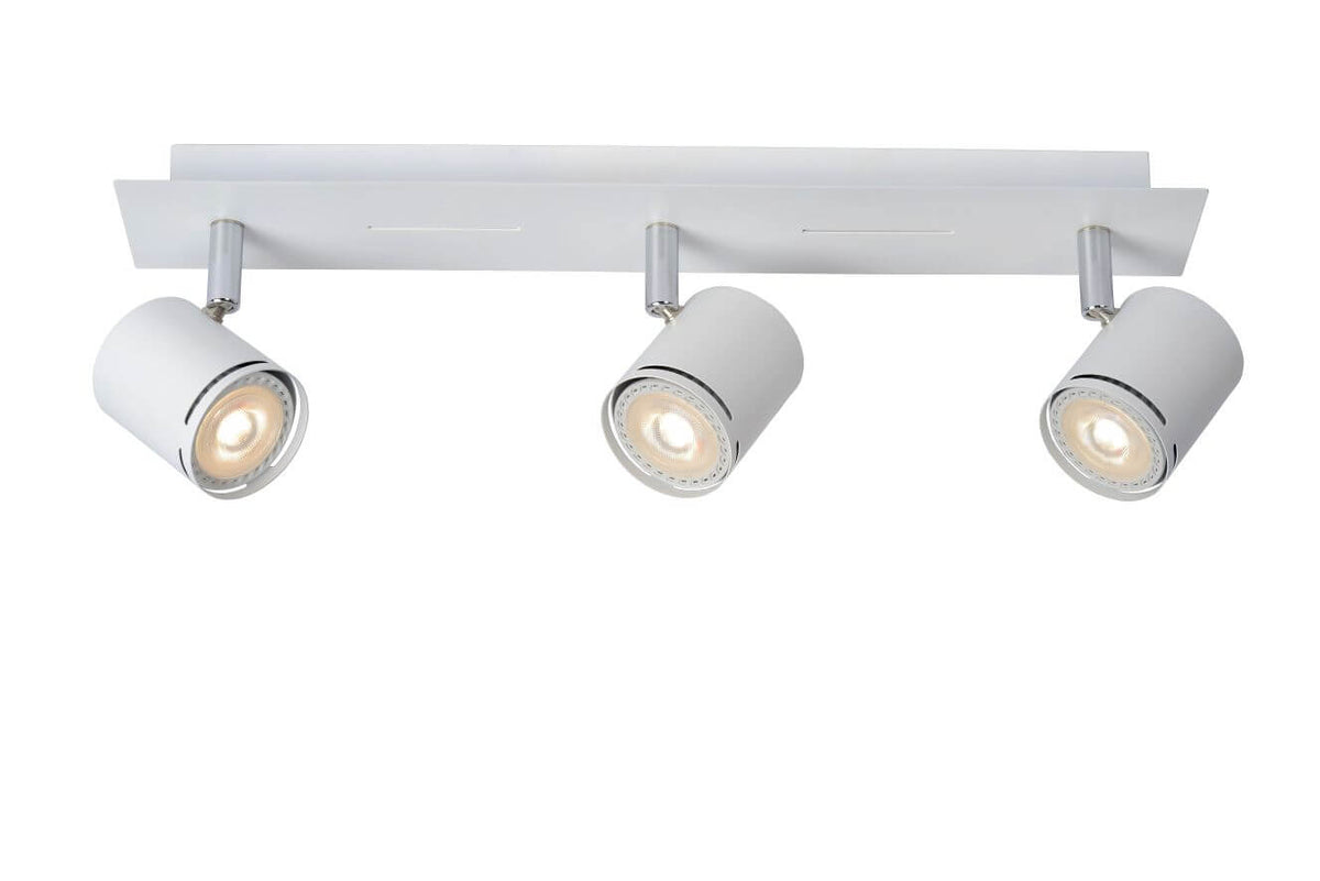Plafonnier Rilou 3 lumières blanc et chromé