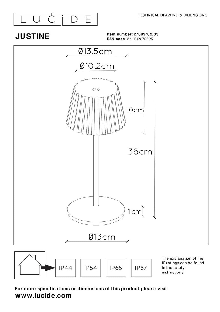 Lampe extérieure Justine verte