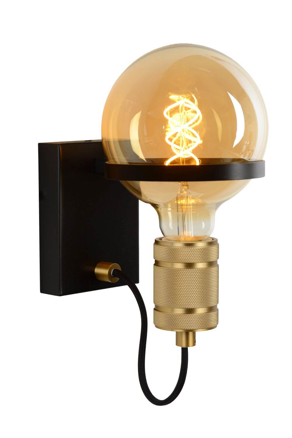 Applique murale Ottelien noire et dorée mat
