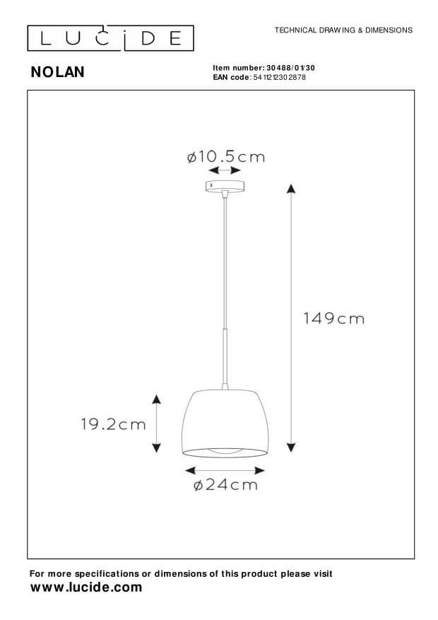 Suspension Nolan noire et dorée mat