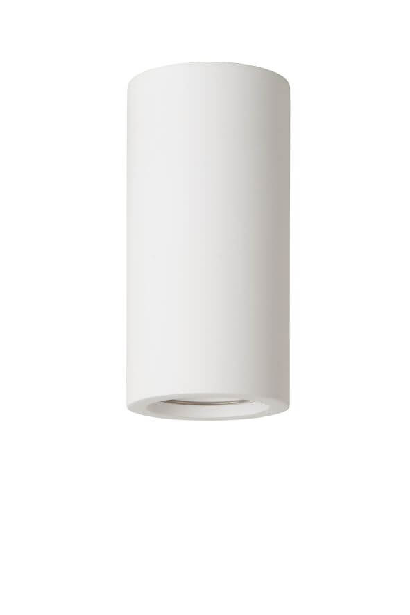 Plafonnier Gipsy blanc, plâtre, H 14 cm