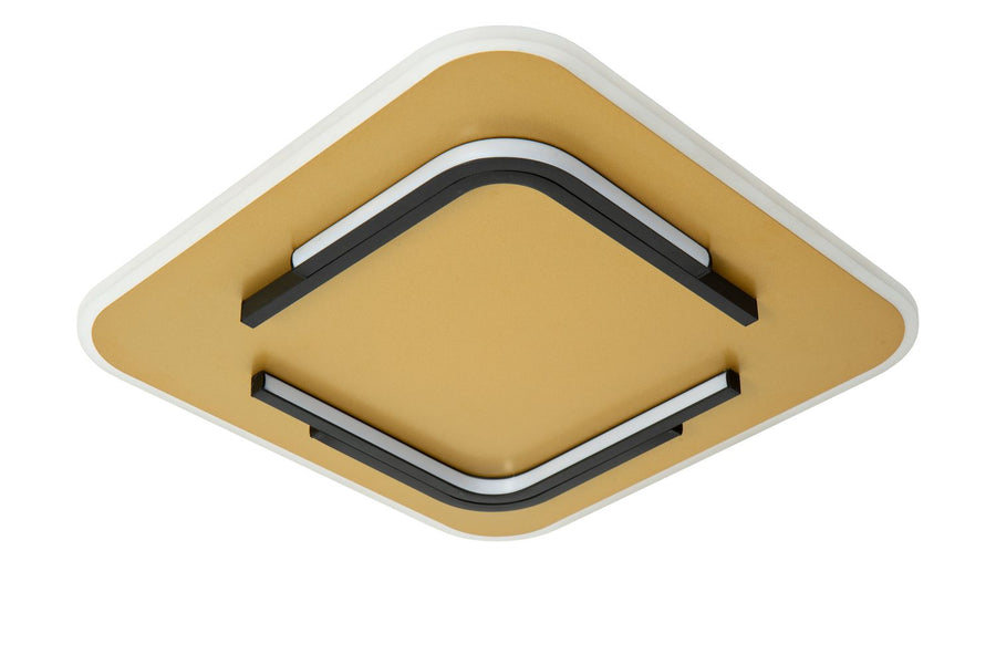 Plafonnier Andreas doré mat, L 40,5 cm