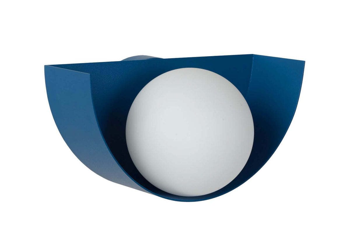 Applique murale Benni bleu et opale, verre