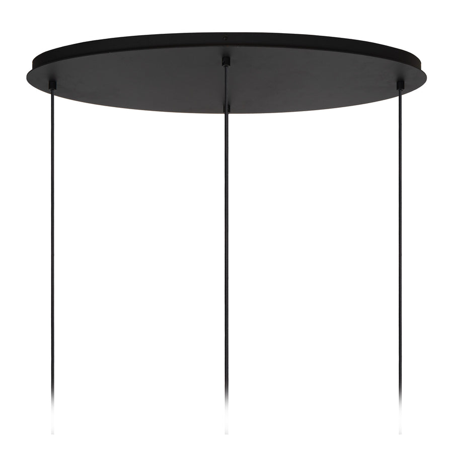 Suspension Eloise 4 lumières noire, verre