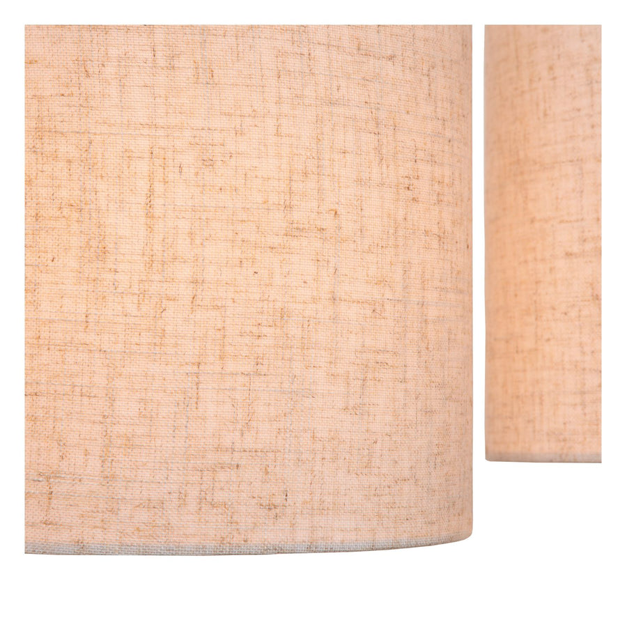 Suspension Maya 4 lumières beige et noire, coton