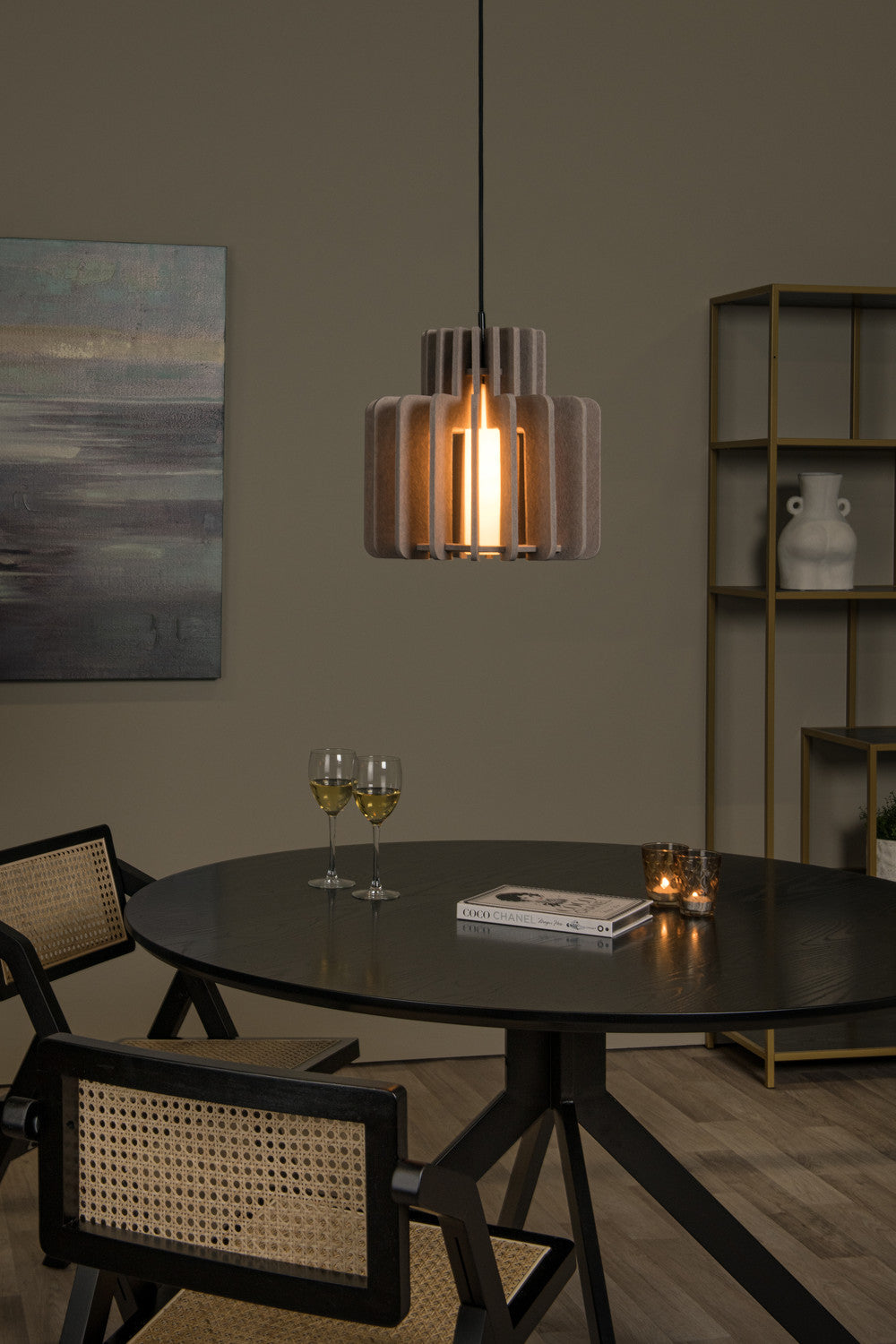 Suspension Rollo taupe, verre (45491/31/41)