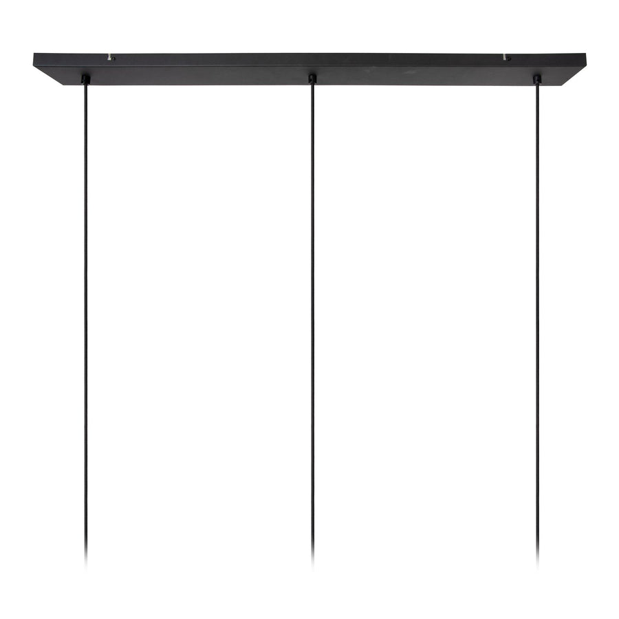 Suspension Rafal 3 lumières grise et noire, L 98 cm