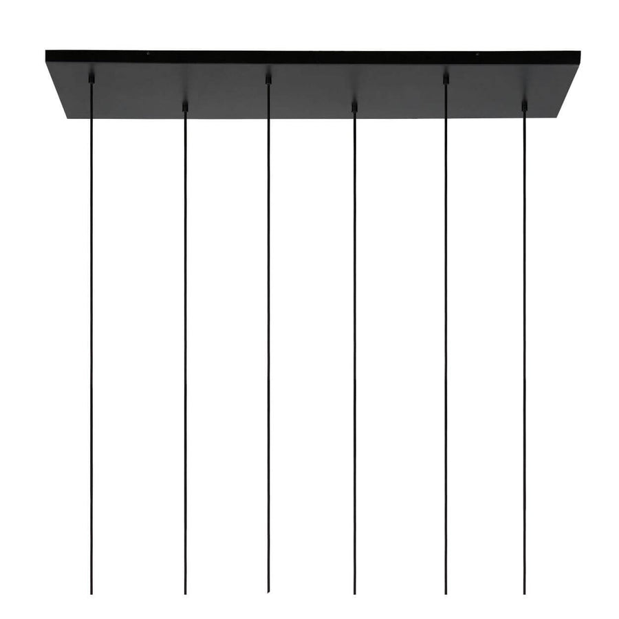 Suspension Joanet 6 lumières fumée et grise, verre