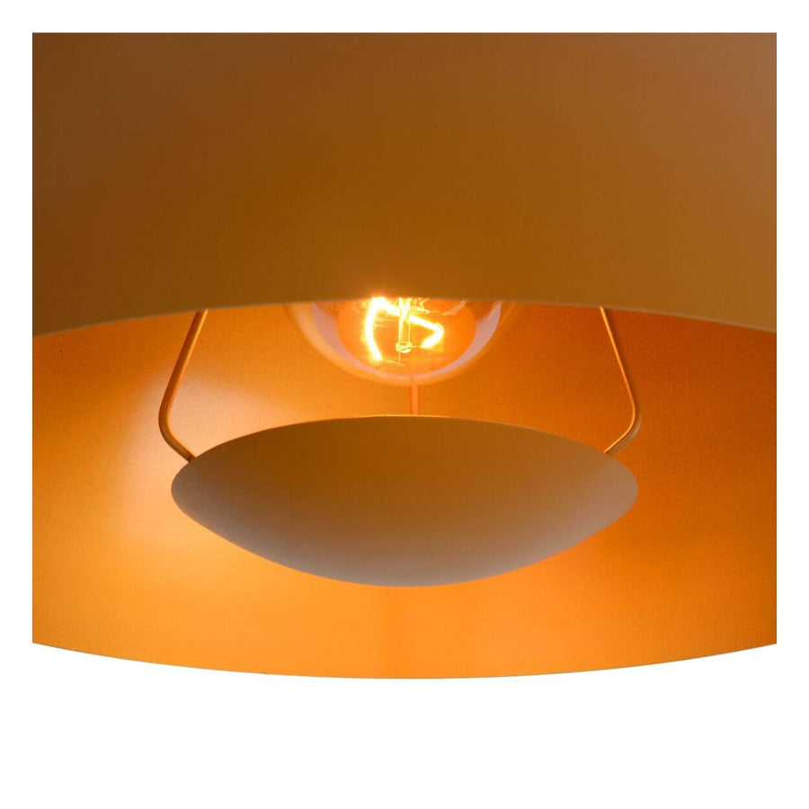 Suspension Siemon jaune et dorée mat