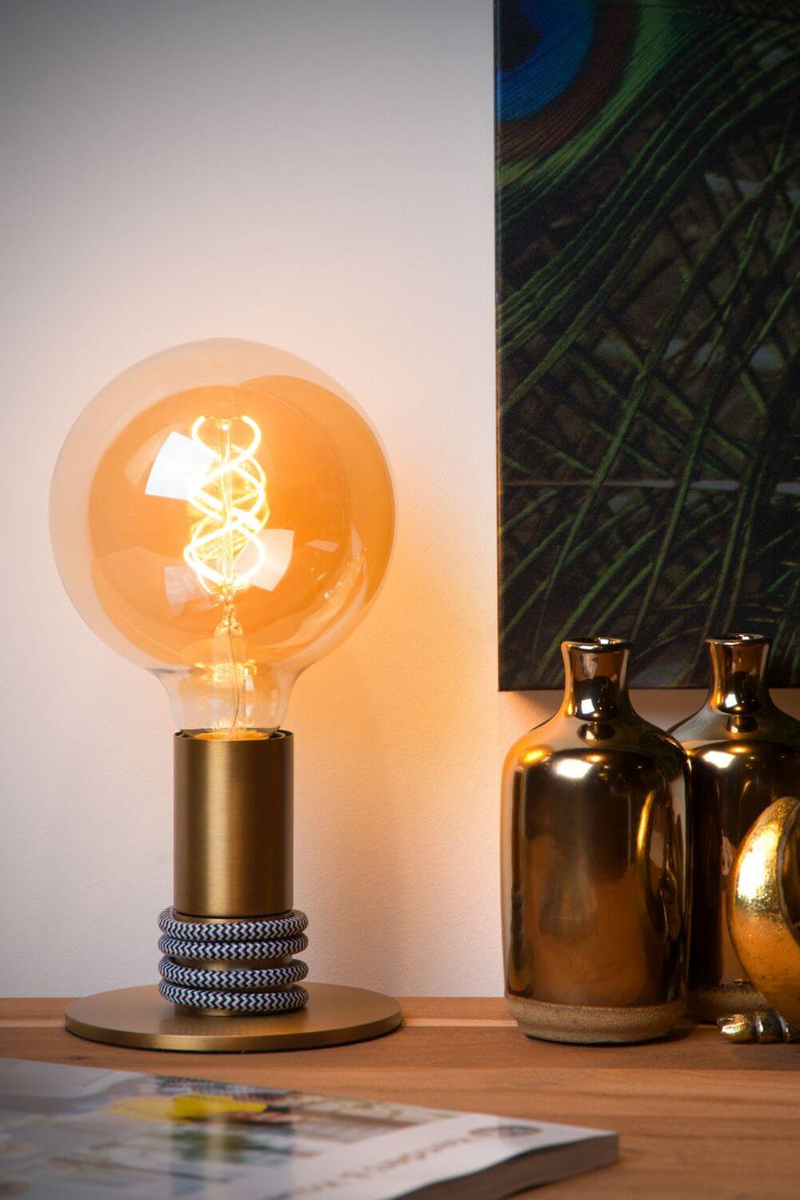 Lampe à poser Marit dorée mat