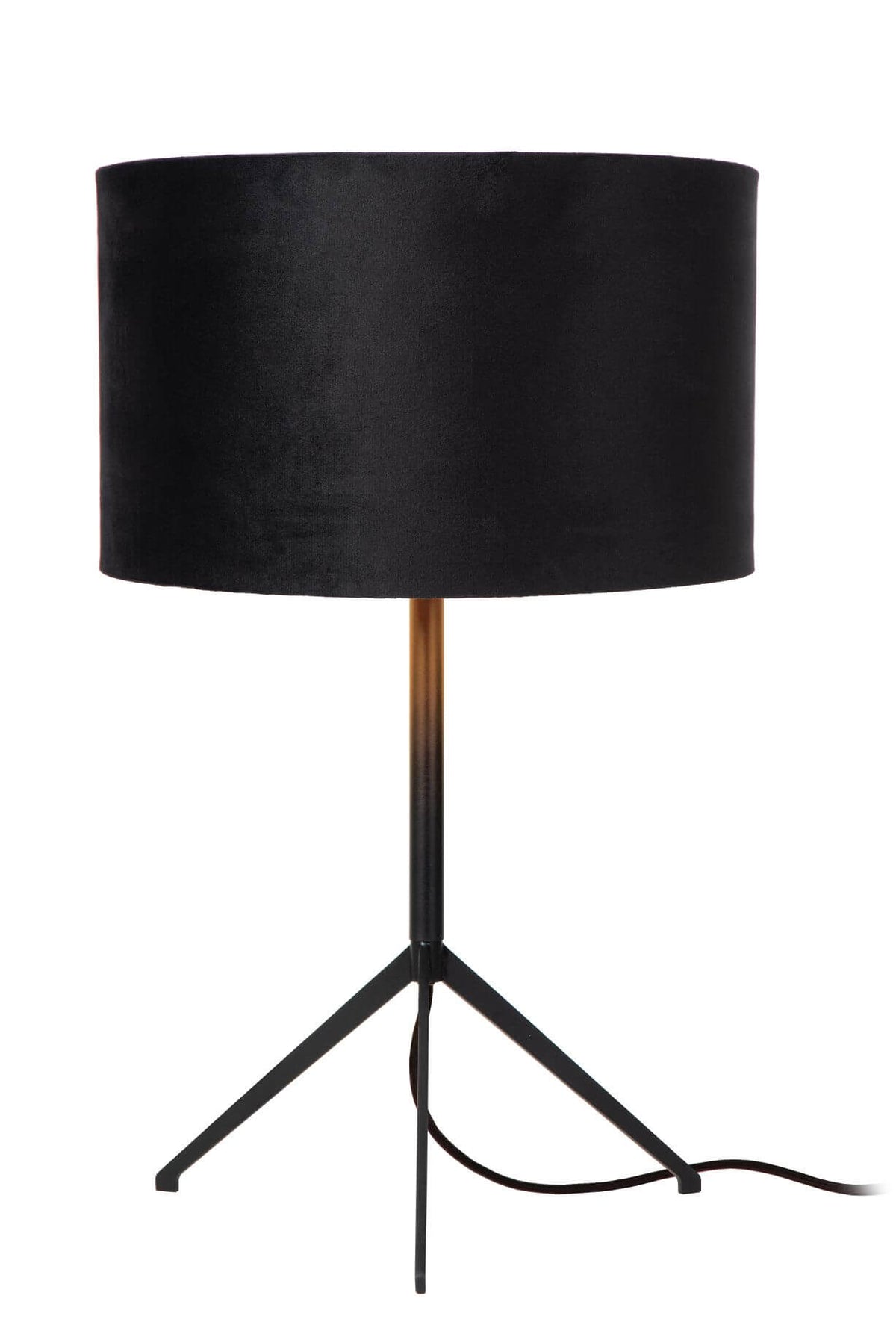 Lampe à poser Tondo noire, lin