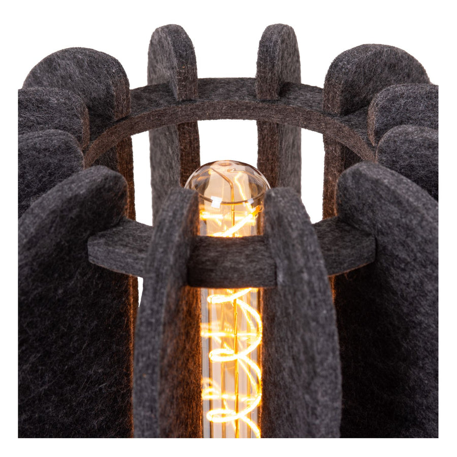 Lampe à poser Rafal grise et noire